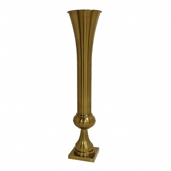 Metal Trumpet Centerpiece Vases Gold - CV Linens