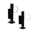 Set of 2 Modern Double Tube Floral Centerpiece Stand - Black