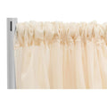 Sheer Voile Flame Retardant (FR) 14ft H x 118" W Drape/Backdrop Curtain Panel - Champagne - CV Linens