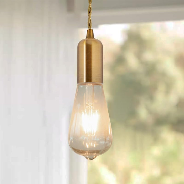 Smooth Yellow Brass E27 Vintage Metal Lamp Holder~2726