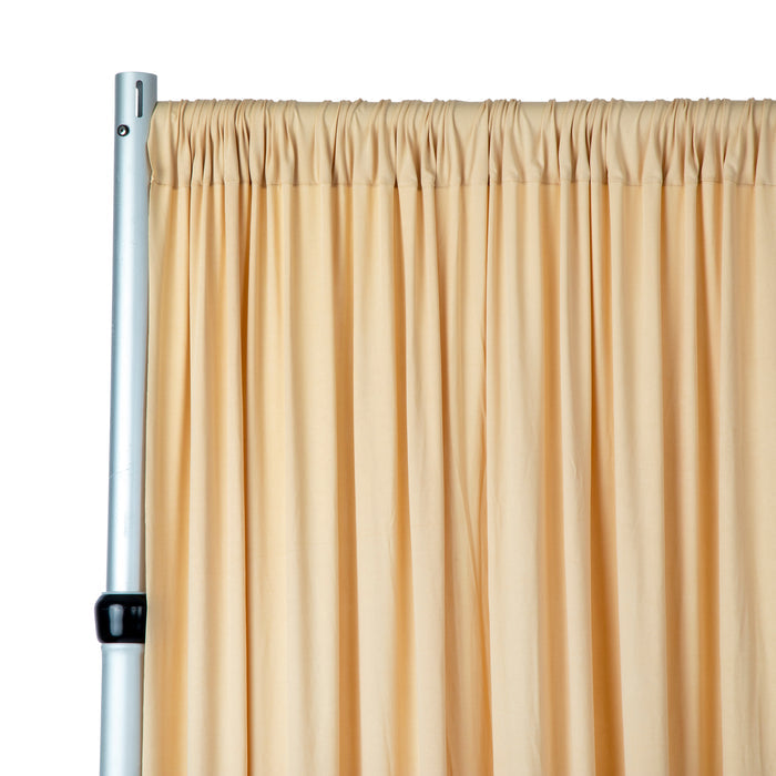 Spandex 4-way Stretch Backdrop Drape Curtain 12ft H x 60" W - Champagne - CV Linens