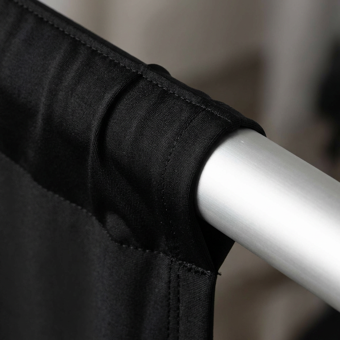 Spandex 4-way Stretch Drape Curtain 12ft H x 60" W - Black - CV Linens