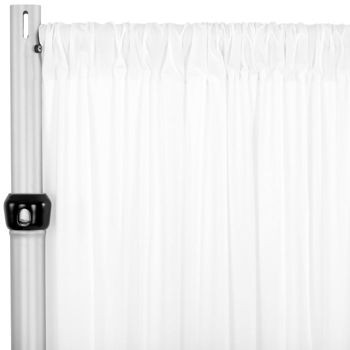 Spandex 4-way Stretch Drape Curtain 12ft H x 60" W - White - CV Linens