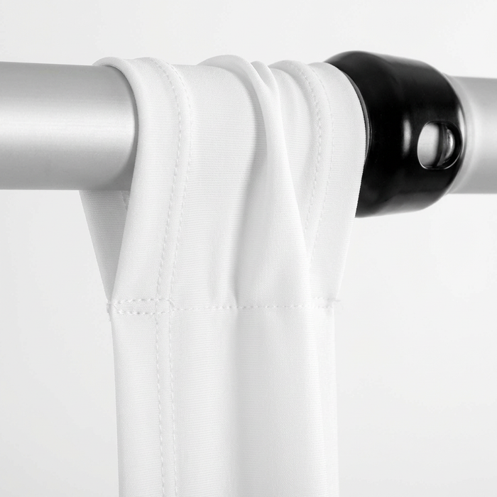Spandex 4-way Stretch Drape Curtain 12ft H x 60" W - White - CV Linens
