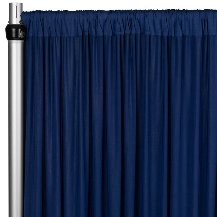 Spandex 4-way Stretch Drape Curtain 14ft H x 60" W - Navy Blue - CV Linens