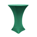 Spandex Cocktail Table Cover 30" Round - Emerald Green - CV Linens