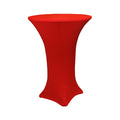 Spandex Cocktail Table Cover 36" Round - Red - CV Linens