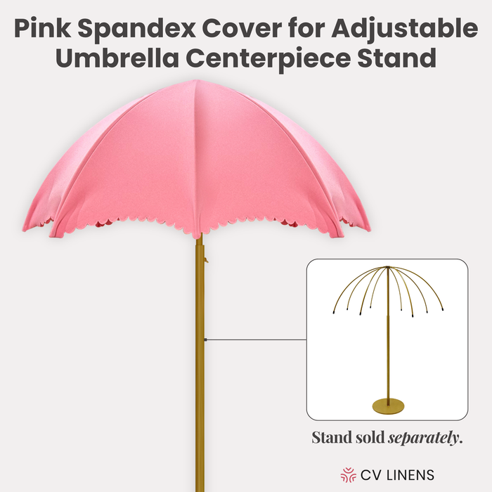 Pink Spandex Cover for Adjustable Umbrella Centerpiece Stand  - CV Linens