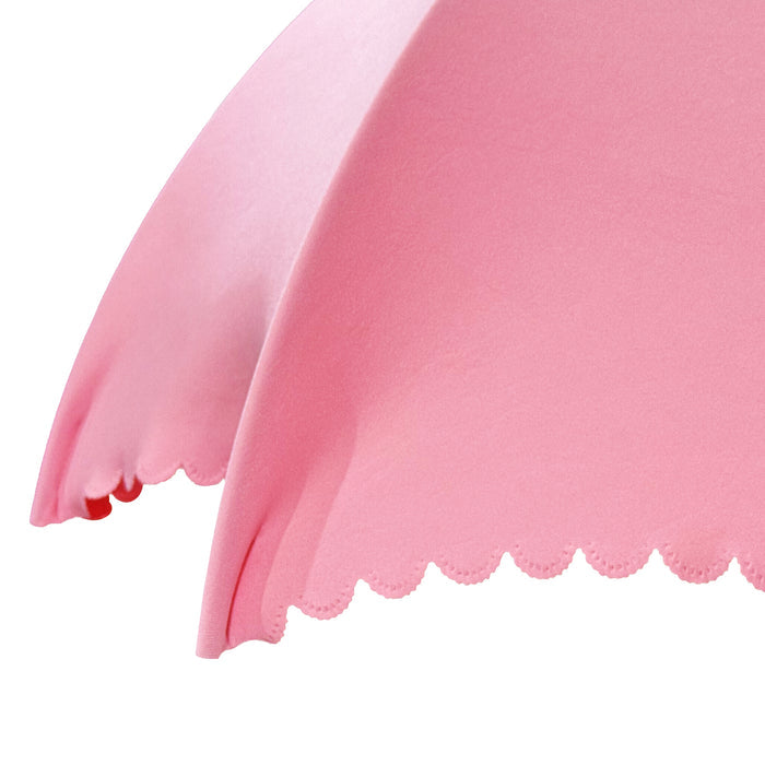 Spandex Cover for Adjustable Umbrella Centerpiece Stand Pink  scalled edge details