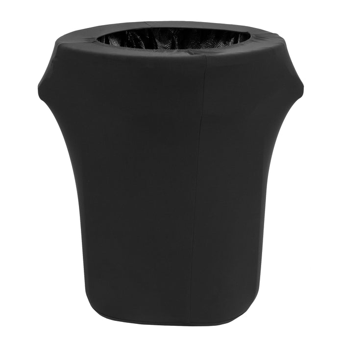 Spandex Stretch Trash Bin Cover 32 Gallon Round - Black - CV Linens