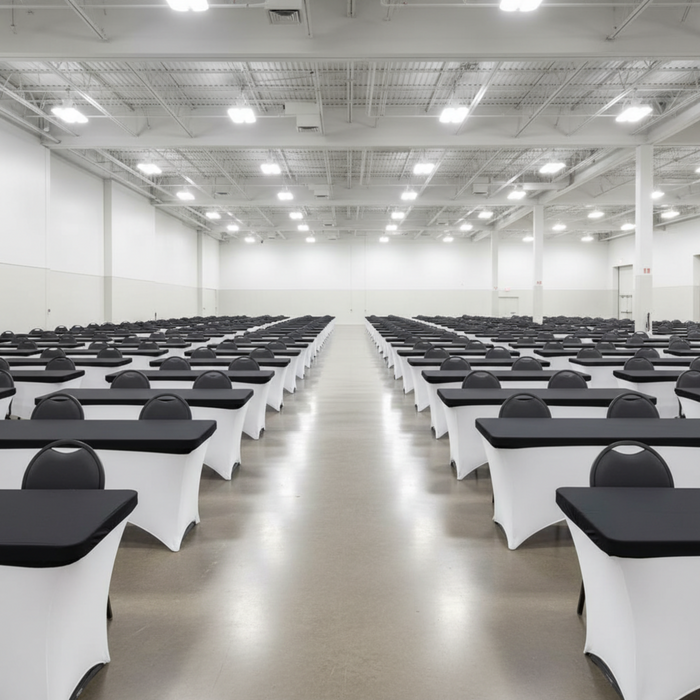 Expo Hall – Black Spandex Table Topper