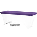 Spandex Table Topper/Cap 8 FT Rectangular - Purple - CV Linens