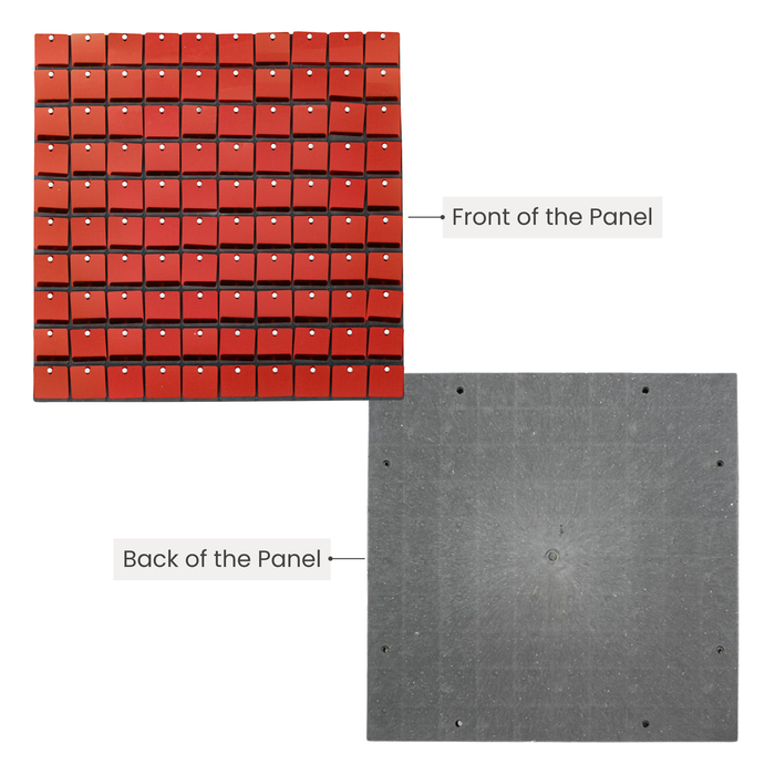 Spangle Shimmer Sequin Wall Panel Backdrops (24 panels) Red showing backside of panel