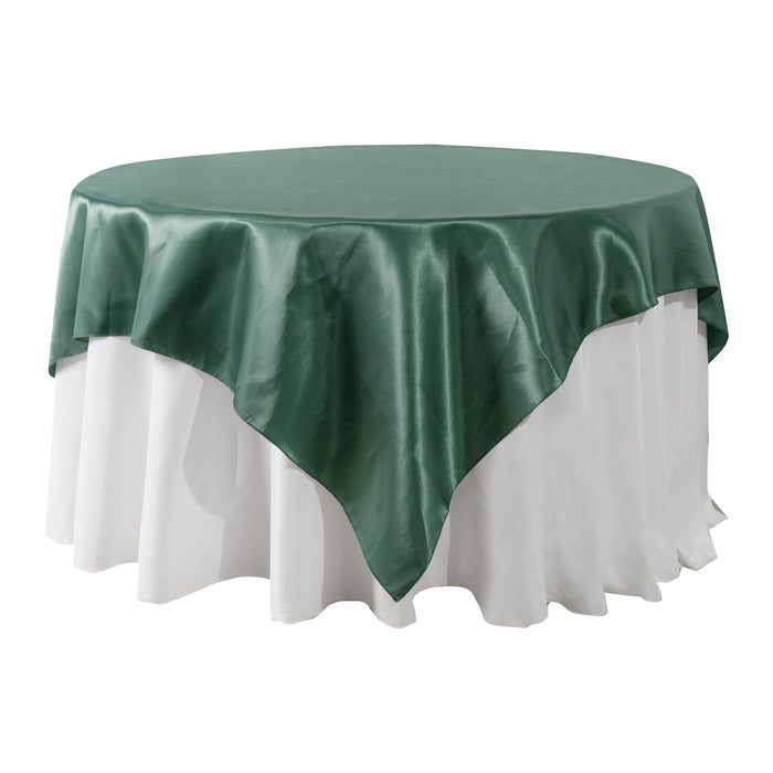 Square 90"x90" Satin Table Overlay - Eucalyptus