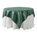 Square 90"x90" Satin Table Overlay - Eucalyptus
