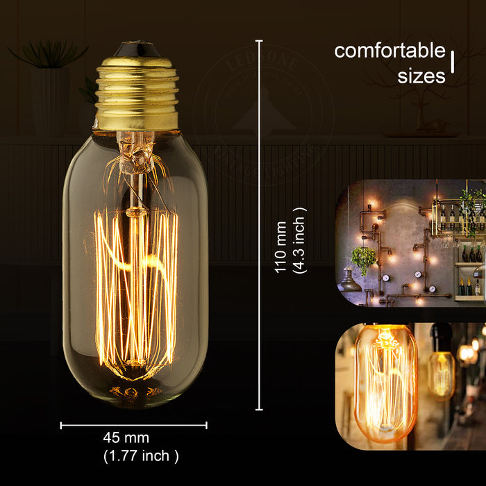 T45 E27 60W Dimmable Filament Dimmable Incandescent Bulb~3232