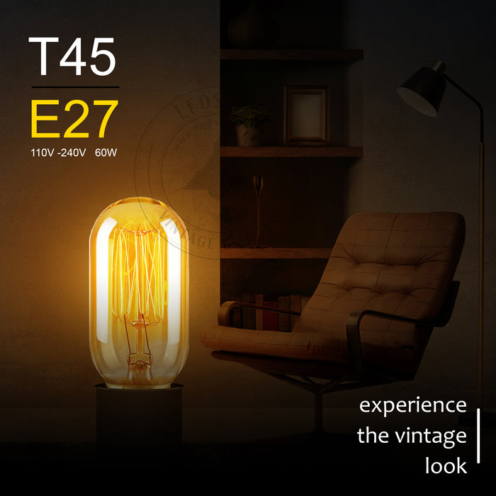T45 E27 60W Dimmable Filament Dimmable Incandescent Bulb~3232