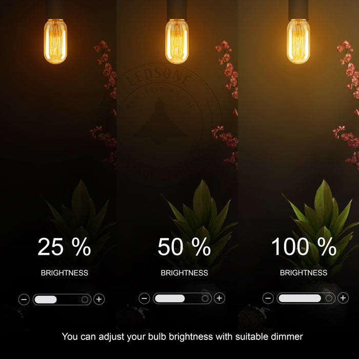 T45 E27 60W Dimmable Filament Dimmable Incandescent Bulb~3232