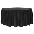 Taffeta Tablecloth 120" Round - Black - CV Linens