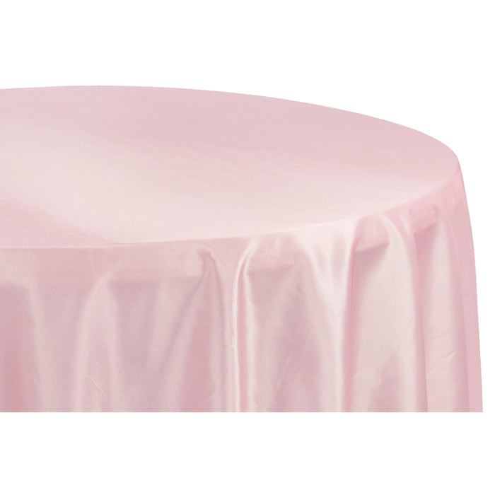 Taffeta Tablecloth 120" Round - Pink - CV Linens