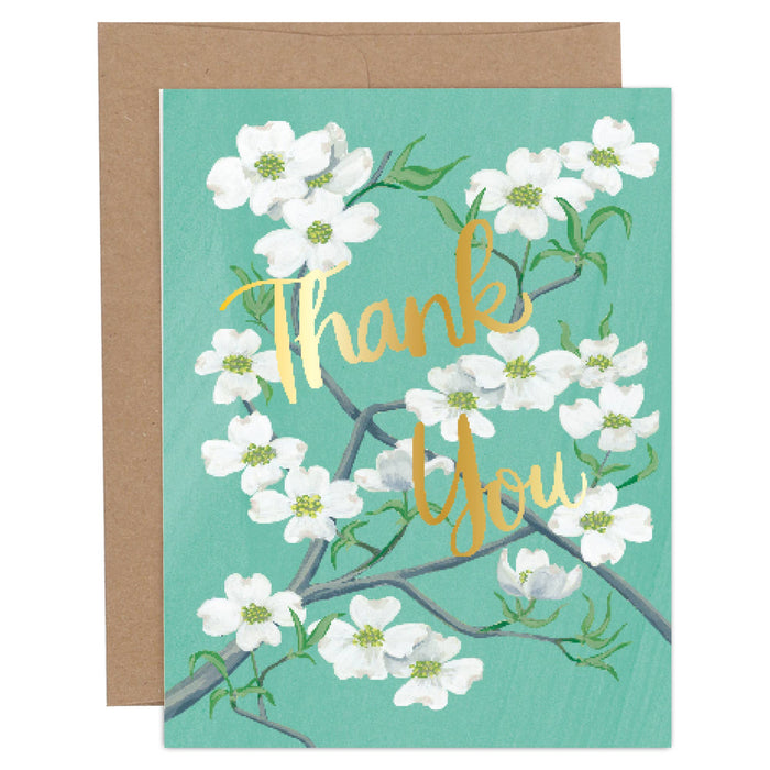 Thank You Dogwood Blooms Greeting Card