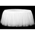Tulle Tutu 14ft Table Skirt - White - CV Linens
