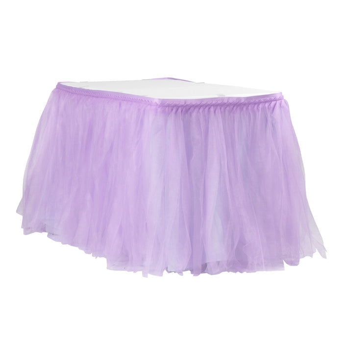 Tulle Tutu 17ft Table Skirt - Lavender - CV Linens