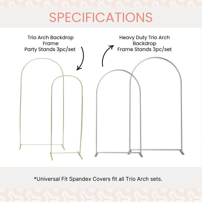 Universal Fit Spandex Covers for All Trio Arch Backdrop Stand (4 pcs)  - Baby Blue