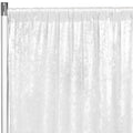 Velvet 10ft H x 52" W Drape/Backdrop Curtain Panel - White - CV Linens