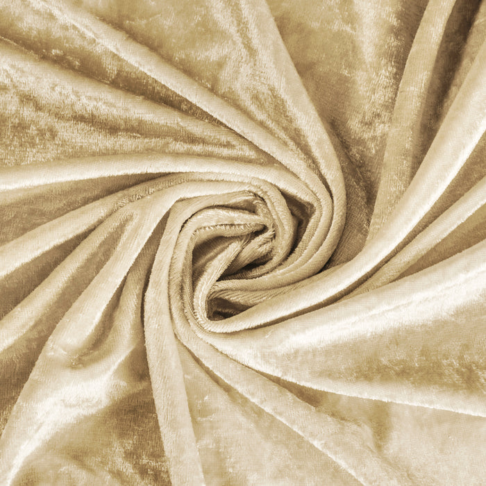 Velvet 120" Round Tablecloth - Champagne - CV Linens