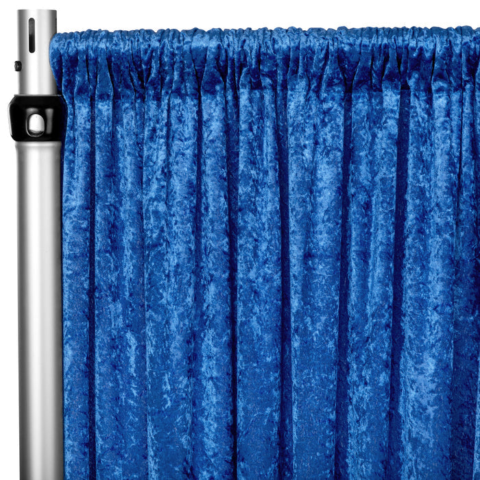 Velvet 8ft H x 52" W Drape/Backdrop Curtain Panel - Royal Blue