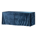 Velvet 90"x132" Rectangular Tablecloth - Navy Blue - CV Linens