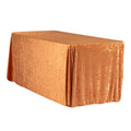 Velvet 90"x132" Rectangular Tablecloth - Rust - CV Linens