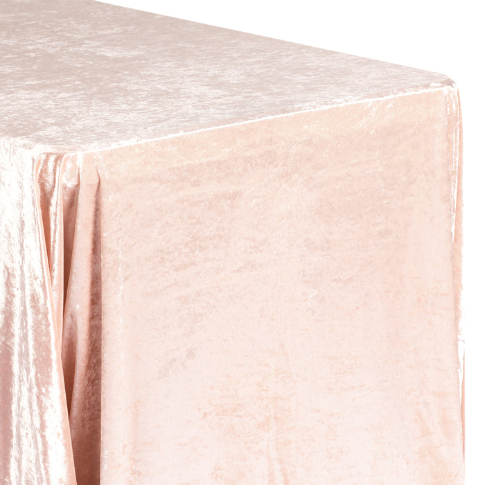 Velvet 90"x156" Rectangular Tablecloth - Blush/Rose Gold - CV Linens