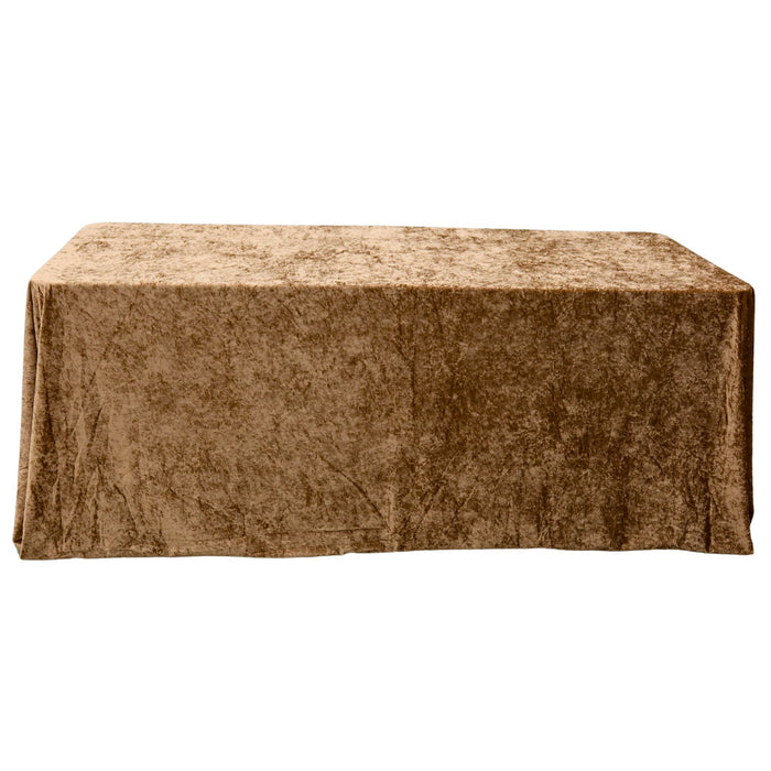 Velvet 90"x156" Rectangular Tablecloth - Mocha Brown