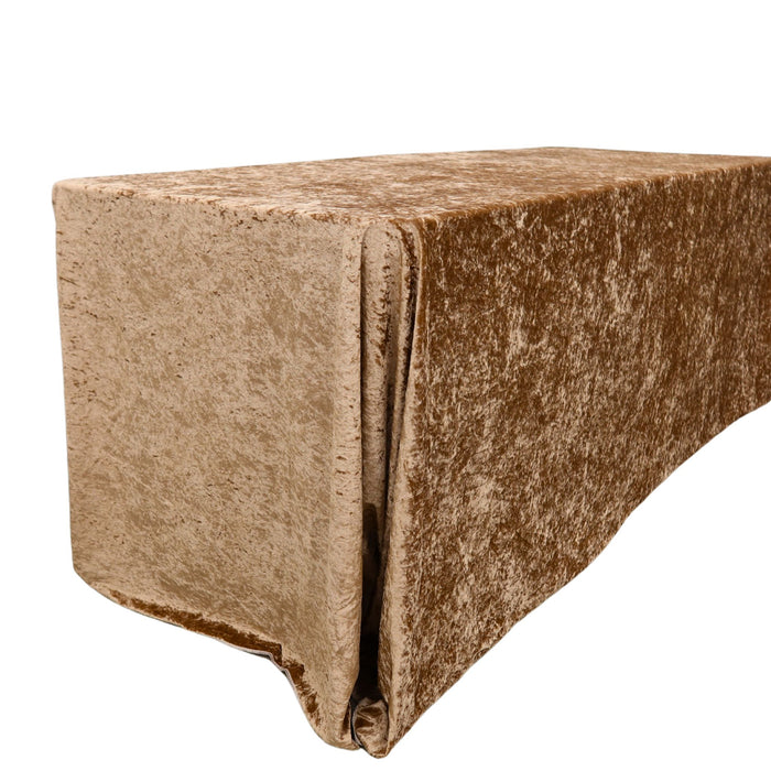 Velvet 90"x156" Rectangular Tablecloth - Mocha Brown