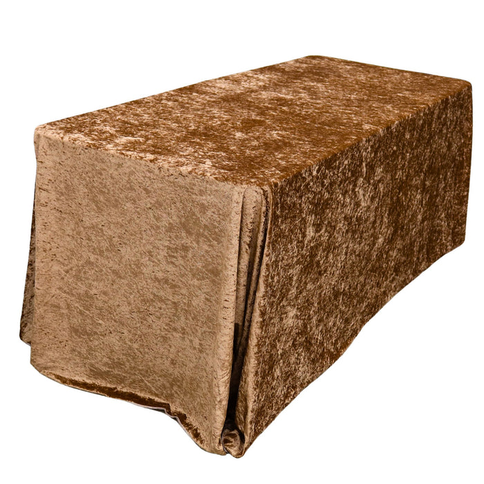 Velvet 90"x156" Rectangular Tablecloth - Mocha Brown