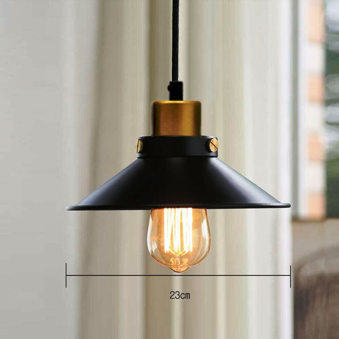 Vintage Black Metal LampshadePendant Ceiling Light~2821 - LEDSone UK Ltd