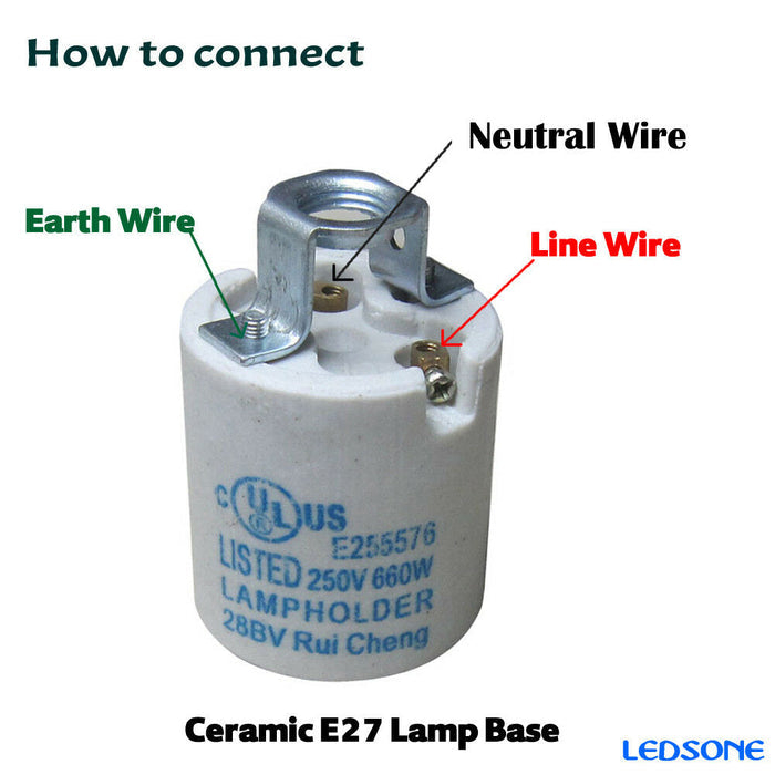 Vintage Industrial Lamp Light Bulb Holder Antique Retro Edison E27 Fitting~2681 - LEDSone UK Ltd