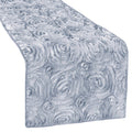 Wedding Rosette SATIN Table Runner - Dusty Blue - CV Linens
