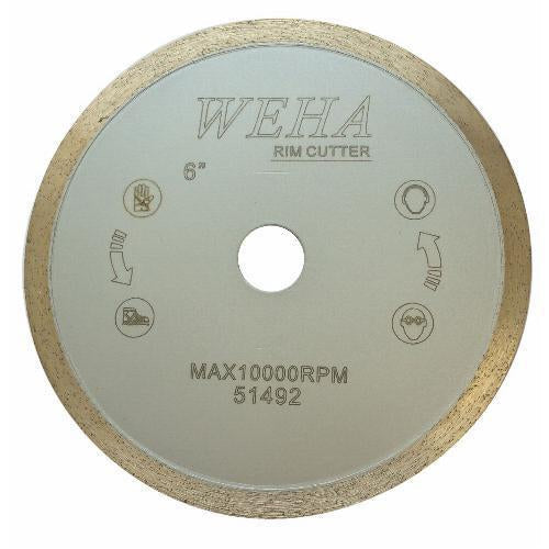 Weha Continuous Rim Diamond Blade for Stone and Tile Cutting - close-up detail