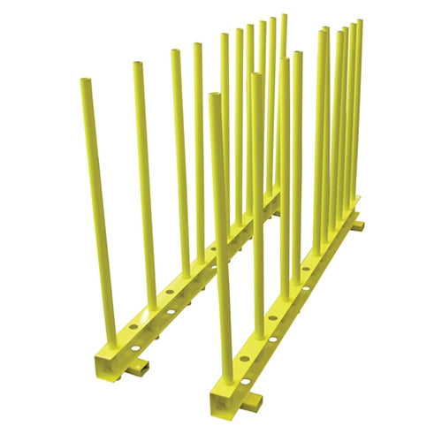Weha Weha Yellow Remnant Rack for Stone Fabrication Workshop - side view