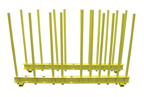 Weha Weha Yellow Remnant Rack for Stone Fabrication Workshop - close-up detail