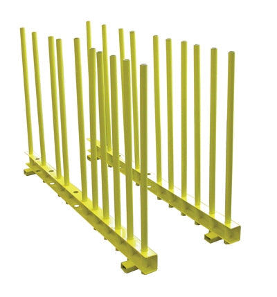 Weha Weha Yellow Remnant Rack for Stone Fabrication Workshop - in use