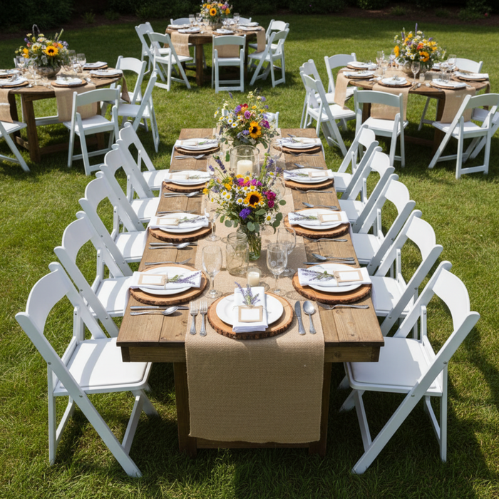 Outdoor Garden Wedding Top View