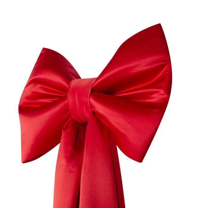 XL Giant Fabric Bow for Backdrop Red close up